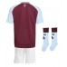 Echipament fotbal Aston Villa Tricou Acasa 2024-25 pentru copii maneca scurta (+ Pantaloni scurti)